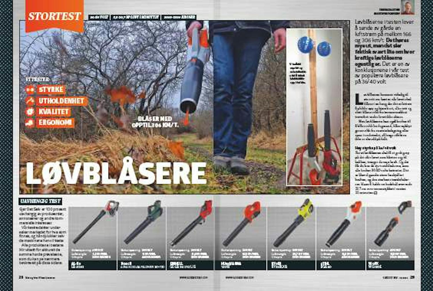 Test av løvblåsere Test av løvblåsere